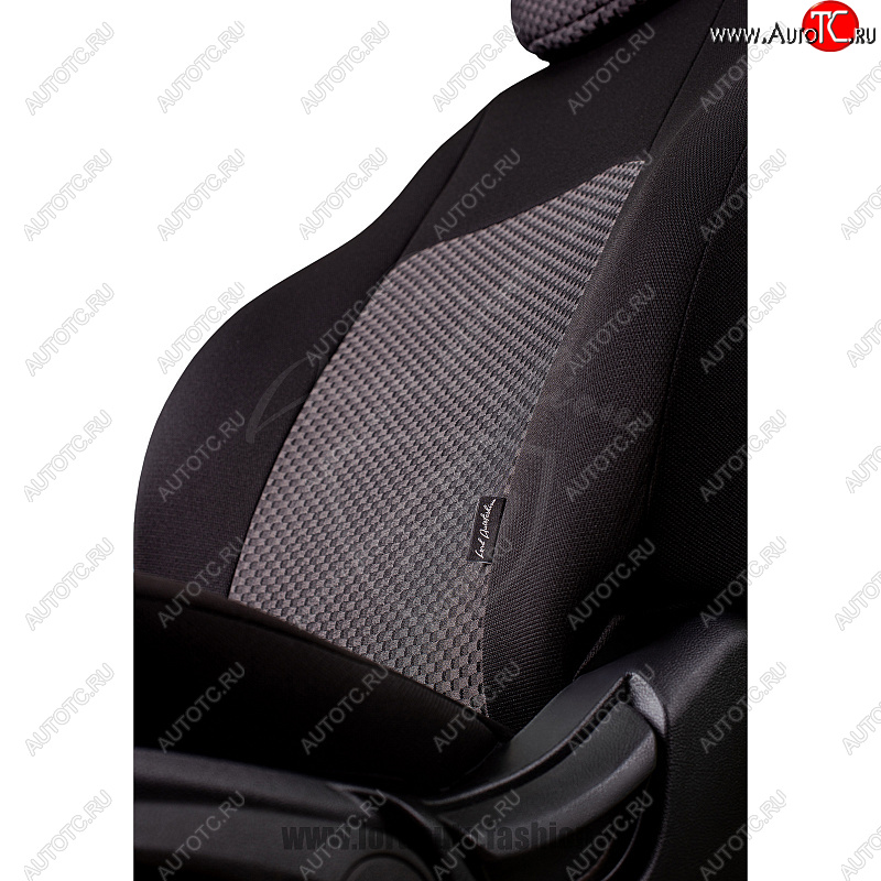 5 899 р. Чехлы для сидений Lord Autofashion Дублин (жаккард) Nissan X-trail 2 T31 рестайлинг (2010-2015) (Черный, вставка Стежок серый)  с доставкой в г. Вологда