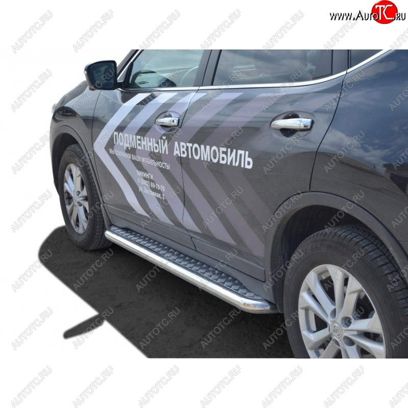 21 799 р. Порожки для ног Бумер (алюминий) Nissan X-trail 2 T31 рестайлинг (2010-2015)  с доставкой в г. Вологда