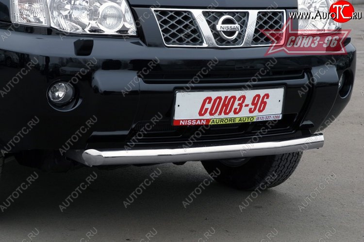 9 629 р. Защита переднего бампера одинарная Souz-96 (d60) Nissan X-trail 1 T30 дорестайлинг (2000-2003)  с доставкой в г. Вологда