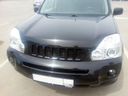 7 299 р. Решетка радиатора GENEFIELD Nissan X-trail 2 T31 дорестайлинг (2007-2011) (Неокрашенная)  с доставкой в г. Вологда. Увеличить фотографию 2