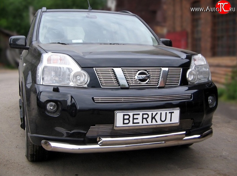 5 799 р. Декоративная вставка воздухозаборника Berkut Nissan X-trail 2 T31 дорестайлинг (2007-2011)  с доставкой в г. Вологда