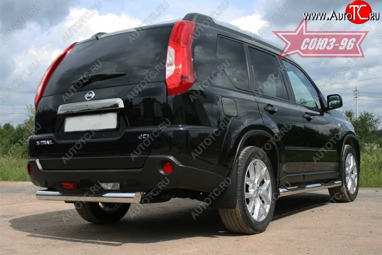 14 219 р. Защита заднего бампера с проступью Souz-96 (d76) Nissan X-trail 2 T31 рестайлинг (2010-2015)  с доставкой в г. Вологда