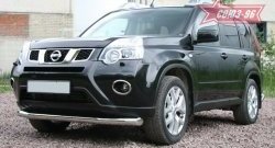 15 254 р. Защита переднего бампера одинарная Souz-96 (d76) Nissan X-trail 2 T31 рестайлинг (2010-2015)  с доставкой в г. Вологда. Увеличить фотографию 2