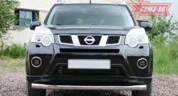 15 254 р. Защита переднего бампера одинарная Souz-96 (d76) Nissan X-trail 2 T31 рестайлинг (2010-2015)  с доставкой в г. Вологда. Увеличить фотографию 3