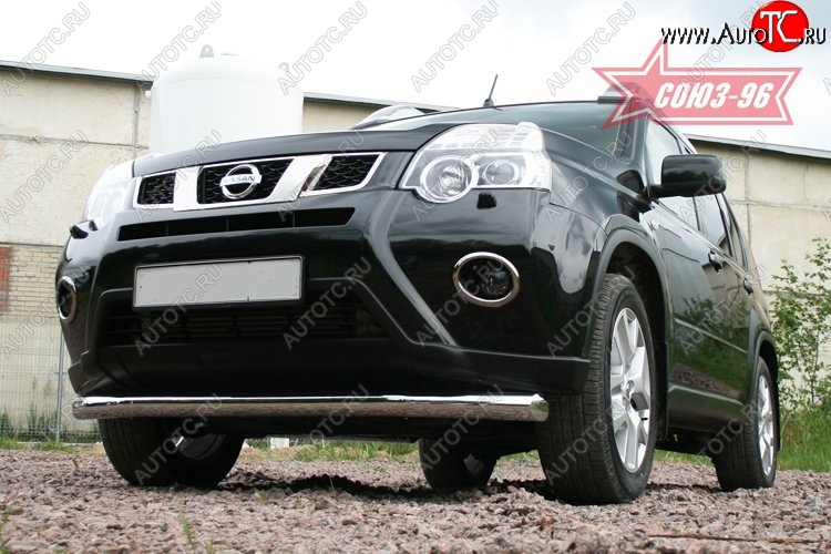 15 254 р. Защита переднего бампера одинарная Souz-96 (d76) Nissan X-trail 2 T31 рестайлинг (2010-2015)  с доставкой в г. Вологда