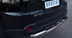 16 599 р. Защита заднего бампера (2 трубы Ø63, нержавейка) SLITKOFF Nissan X-trail 2 T31 рестайлинг (2010-2015)  с доставкой в г. Вологда. Увеличить фотографию 2
