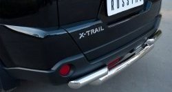 15 699 р. Защита заднего бампера (2 трубы Ø76, нержавейка) SLITKOFF Nissan X-trail 2 T31 рестайлинг (2010-2015)  с доставкой в г. Вологда. Увеличить фотографию 2
