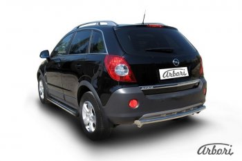 9 809 р. Защита заднего бампера Arbori (нержавейка, 1 труба d57 mm). Opel Antara (2006-2010)  с доставкой в г. Вологда. Увеличить фотографию 2