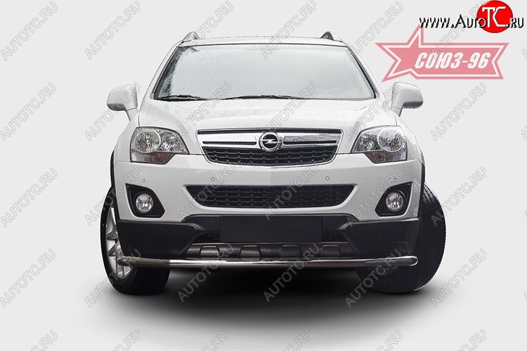 16 469 р. Защита переднего бампера одинарная Souz-96 (d60) Opel Antara рестайлинг (2010-2015)  с доставкой в г. Вологда