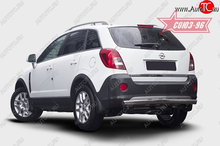 13 994 р. Защита заднего бампера из овальной трубы Souz-96 (в 76х42) Opel Antara рестайлинг (2010-2015)  с доставкой в г. Вологда