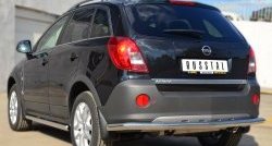 16 749 р. Одинарная защита заднего бампера из трубы диаметром 63 мм SLITKOFF Opel Antara рестайлинг (2010-2015)  с доставкой в г. Вологда. Увеличить фотографию 4