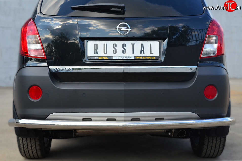 16 749 р. Одинарная защита заднего бампера из трубы диаметром 63 мм SLITKOFF Opel Antara рестайлинг (2010-2015)  с доставкой в г. Вологда