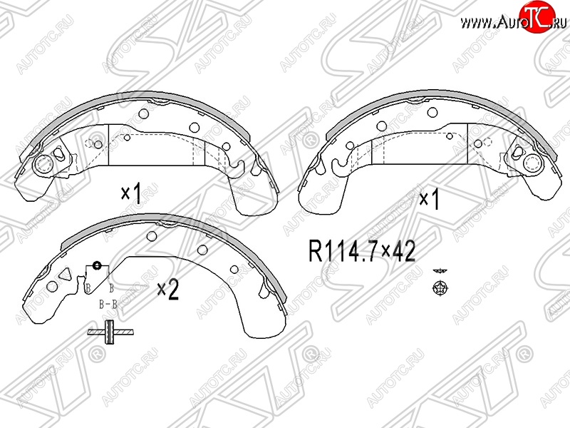 1 439 р. Колодки тормозные SAT (задние) Opel Astra H универсал рестайлинг (2007-2015)  с доставкой в г. Вологда