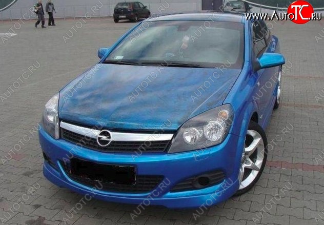 2 999 р. Накладка на передний бампер OPC-Line Opel Astra H GTC хэтчбек 3 дв. дорестайлинг (2004-2006) (Неокрашенная)  с доставкой в г. Вологда