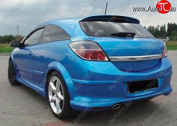 2 999 р. Накладка на задний бампер OPC-Line Opel Astra H GTC хэтчбек 3 дв. дорестайлинг (2004-2006) (Неокрашенная)  с доставкой в г. Вологда