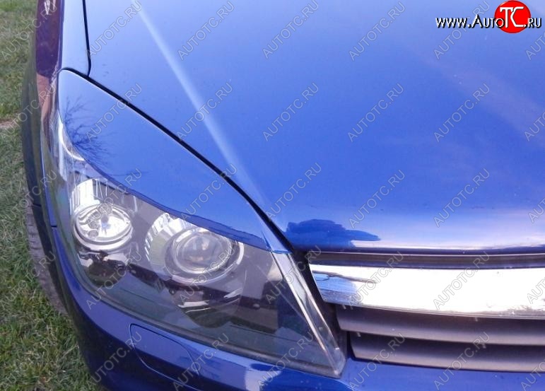 1 399 р. Реснички на фары RIEGER Opel Astra H хэтчбек 5дв дорестайлинг (2004-2007) (Неокрашенные)  с доставкой в г. Вологда