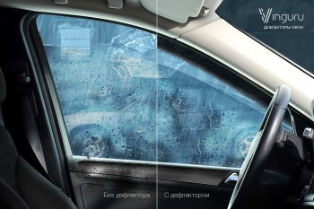 3 499 р. Дефлекторы окон Vinguru Opel Astra H хэтчбек 5дв рестайлинг (2007-2015)  с доставкой в г. Вологда. Увеличить фотографию 2