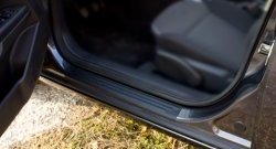 1 559 р. Накладки на порожки автомобиля RA Opel Astra H универсал (2004-2007) (Комплект (4 шт.))  с доставкой в г. Вологда. Увеличить фотографию 3