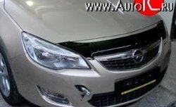 2 699 р. Дефлектор капота NovLine (короткий) (хетчбек) Opel Astra J хэтчбек 5 дв. дорестайлинг (2009-2012)  с доставкой в г. Вологда. Увеличить фотографию 1