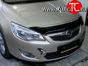 2 699 р. Дефлектор капота NovLine (короткий) (хетчбек) Opel Astra J хэтчбек 5 дв. дорестайлинг (2009-2012)  с доставкой в г. Вологда
