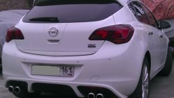 5 499 р. Накладка на задний бампер IRMSCHER Opel Astra J хэтчбек 5 дв. дорестайлинг (2009-2012) (Неокрашенная)  с доставкой в г. Вологда. Увеличить фотографию 2
