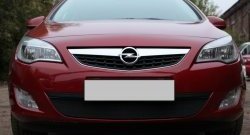 1 469 р. Сетка на бампер Russtal (черная) Opel Astra J хэтчбек 5 дв. дорестайлинг (2009-2012)  с доставкой в г. Вологда. Увеличить фотографию 3