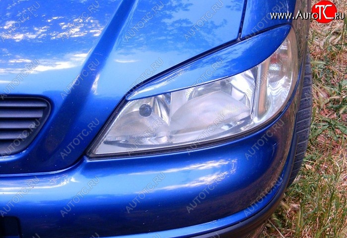 1 699 р. Реснички на фары KAMEI Opel Astra G седан (1998-2005) (Неокрашенные)  с доставкой в г. Вологда