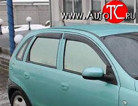 999 р. Комплект дефлекторов окон (ветровиков) 4 шт. (5 дверей) Russtal Opel Corsa C (2000-2006)  с доставкой в г. Вологда