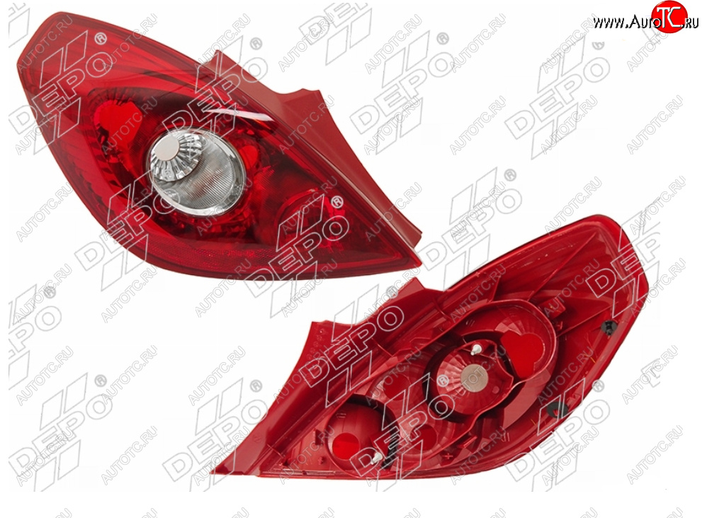 6 549 р. Левый фонарь задний DEPO Opel Corsa D 1-ый рестайлинг, хэтчбэк 3 дв. (2010-2011)  с доставкой в г. Вологда