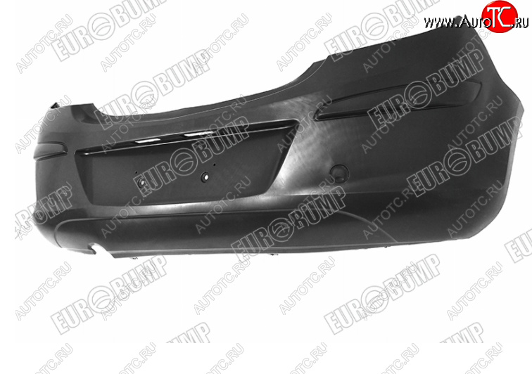 5 299 р. Задний бампер EUROBUMP Opel Corsa D 1-ый рестайлинг, хэтчбэк 5 дв. (2010-2011) (Неокрашенный)  с доставкой в г. Вологда