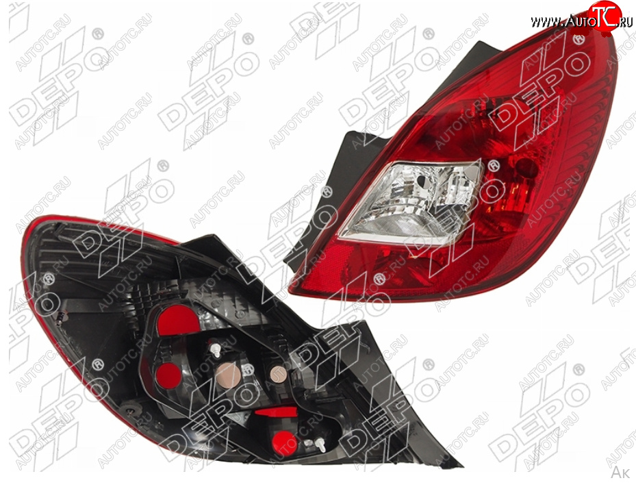 2 899 р. Правый фонарь задний DEPO Opel Corsa D  2-ой рестайлинг, хэтчбэк 5 дв. (2011-2014)  с доставкой в г. Вологда
