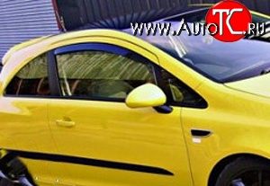 1 394 р. Дефлекторы окон (ветровики) Novline 2 шт. Opel Corsa D дорестайлинг, хэтчбэк 3 дв. (2006-2010)  с доставкой в г. Вологда