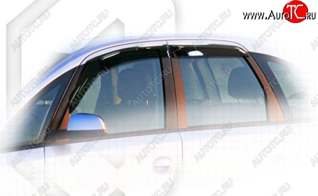 1 899 р. Дефлектора окон CA-Plastiс  Opel Meriva  A (2002-2010) (Classic полупрозрачный, Без хром.молдинга)  с доставкой в г. Вологда