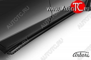 6 749 р. Защита штатных порогов Arbori (черная, d57 mm). Opel Mokka  дорестайлинг (2012-2016)  с доставкой в г. Вологда