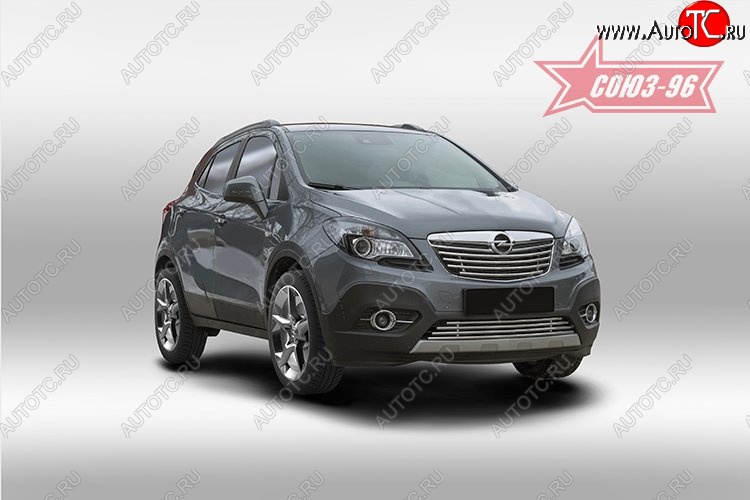 6 884 р. Декоративный элемент решетки радиатора Souz-96 (d16) Opel Mokka  дорестайлинг (2012-2016)  с доставкой в г. Вологда