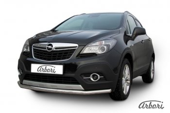 12 149 р. Защита переднего бампера Arbori (нержавейка, 1 труба d57 mm). Opel Mokka  дорестайлинг (2012-2016)  с доставкой в г. Вологда. Увеличить фотографию 2
