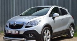 17 999 р. Защита переднего бампера (2 трубыØ63 мм, нержавейка) SLITKOFF Opel Mokka  дорестайлинг (2012-2016)  с доставкой в г. Вологда. Увеличить фотографию 4