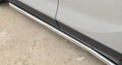 13 249 р. Защита порогов из круглой трубы диаметром 63 мм Russtal Opel Mokka  дорестайлинг (2012-2016) (Защита порогов с со скосами на торцах (вариант 1))  с доставкой в г. Вологда. Увеличить фотографию 2