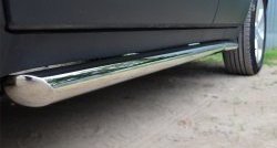 13 249 р. Защита порогов из круглой трубы диаметром 63 мм Russtal Opel Mokka  дорестайлинг (2012-2016) (Защита порогов с со скосами на торцах (вариант 1))  с доставкой в г. Вологда. Увеличить фотографию 3