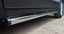 13 249 р. Защита порогов из круглой трубы диаметром 63 мм Russtal Opel Mokka  дорестайлинг (2012-2016) (Защита порогов с со скосами на торцах (вариант 1))  с доставкой в г. Вологда. Увеличить фотографию 7