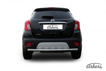 11 429 р. Защита заднего бампера Arbori (нержавейка, 1 труба d57 mm). Opel Mokka  дорестайлинг (2012-2016)  с доставкой в г. Вологда. Увеличить фотографию 2