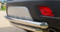 17 499 р. Защита заднего бампера (2 трубы Ø63 мм, нержавейка) SLITKOFF Opel Mokka  дорестайлинг (2012-2016)  с доставкой в г. Вологда. Увеличить фотографию 3