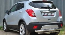17 499 р. Защита заднего бампера (2 трубы Ø63 мм, нержавейка) SLITKOFF Opel Mokka  дорестайлинг (2012-2016)  с доставкой в г. Вологда. Увеличить фотографию 4