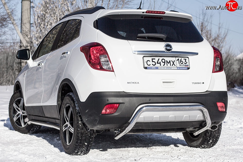 9 399 р. Защита заднего бампера из трубы диаметром 51 мм Petroil Tuning Opel Mokka  дорестайлинг (2012-2016)  с доставкой в г. Вологда