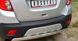11 599 р. Защита заднего бампера (Ø75x42 мм, нержавейка) Russtal Opel Mokka  дорестайлинг (2012-2016)  с доставкой в г. Вологда. Увеличить фотографию 2