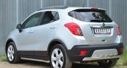 11 599 р. Защита заднего бампера (Ø75x42 мм, нержавейка) Russtal Opel Mokka  дорестайлинг (2012-2016)  с доставкой в г. Вологда. Увеличить фотографию 4