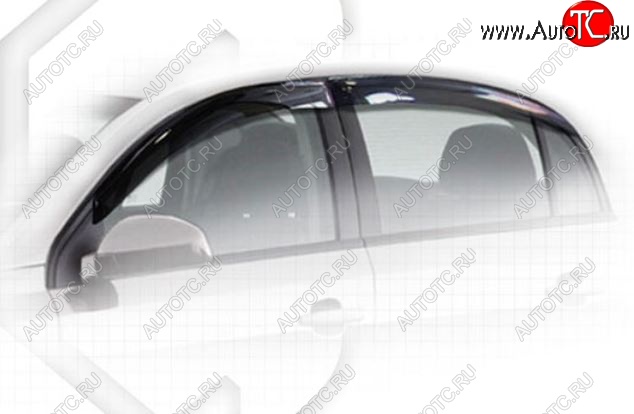 1 999 р. Дефлектора окон CA-Plastiс Opel Vectra C седан дорестайлинг (2002-2005) (Classic полупрозрачный, Без хром.молдинга)  с доставкой в г. Вологда