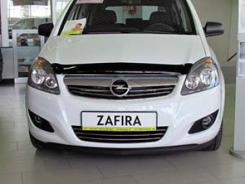 4 599 р. Дефлектор капота SIM Opel Zafira В дорестайлинг (2005-2008)  с доставкой в г. Вологда. Увеличить фотографию 1