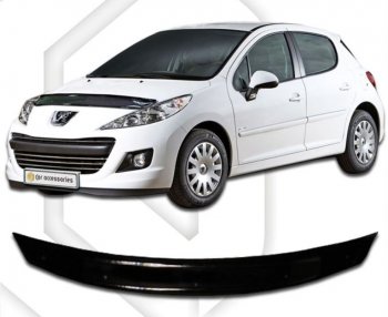 Дефлектор капота CA-Plastic Peugeot 207 WK универсал рестайлинг (2009-2012)