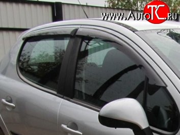1 029 р. Комплект дефлекторов окон Russtal Peugeot 207 WC хэтчбэк 5 дв. дорестайлинг (2006-2009)  с доставкой в г. Вологда